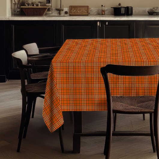 Moderne karierte Tischdecke in trendigen Herbstfar