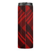 Moderne Karierte Wasserflasche Thermosbecher (Rückseite)
