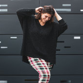Moderne Karierte Weihnachten | Happy Merry Joyful Leggings