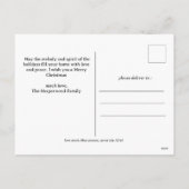 Moderne Karierte Weihnachtsfamilie Zwei Fotos Feiertagspostkarte (Rückseite)