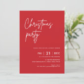 Moderne Karierte Weihnachtsfeier Party Einladung (Stehend Vorderseite)