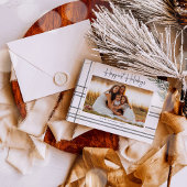 Moderne Karierte Weihnachtsfotokarte Feiertagskarte