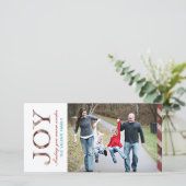 Moderne Karierte Weihnachtsfotokarten Feiertagskarte (Stehend Vorderseite)