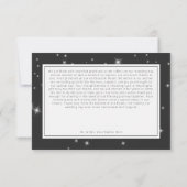 Moderne Karkohle-Schwarze Winter-Sparkle-Hochzeit Dankeskarte (Rückseite)
