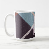 Moderne Karo-Rustikal-Foto-Weihnachts-Kaffeetasse Kaffeetasse (Links)