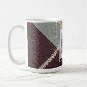 Moderne Karo-Rustikal-Foto-Weihnachts-Kaffeetasse Kaffeetasse (Links)