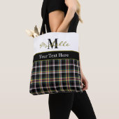 Moderne Karo-Tartan-Muster Olivgrün Tasche (Von Nahem)