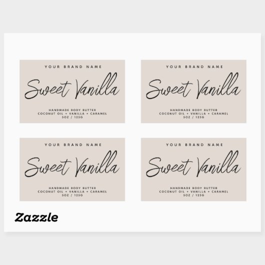 Moderne Karosseriebutter, einfach, elegant Rechteckiger Aufkleber (Blatt)