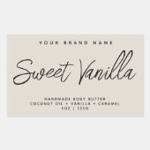 Moderne Karosseriebutter, einfach, elegant Rechteckiger Aufkleber (Vorderseite)