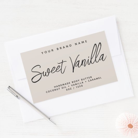 Moderne Karosseriebutter, einfach, elegant Rechteckiger Aufkleber (Umschlag)