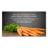Moderne Karotten/Bio Bauernhöfe Magnetische Visitenkarte (Vorderseite)