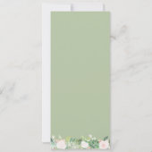 Moderne Karte des tropischen Abendessens (Rückseite)