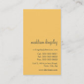 moderne Karte funky stylische Halskette grau gelb (Rückseite)