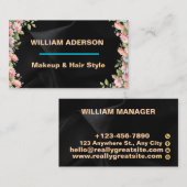 MODERNE Karte mit Blumenschminken (Vorne/Hinten)