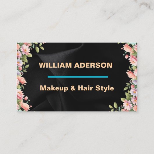 MODERNE Karte mit Blumenschminken (Vorderseite)