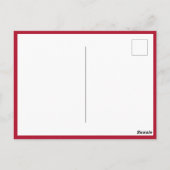 Moderne Karte mit roten Herzen (Rückseite)