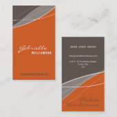 MODERNE KARTE Moderne, elegante Orange (Vorne/Hinten)