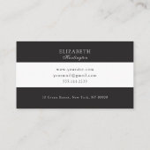 Moderne Karte. Schwarzweißstreifen. Abstrakt Visitenkarte (Rückseite)