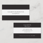 Moderne Karte. Schwarzweißstreifen. Abstrakt Visitenkarte (Vorne/Hinten)