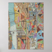 Moderne Karte von New York I 2 Poster (Vorne)