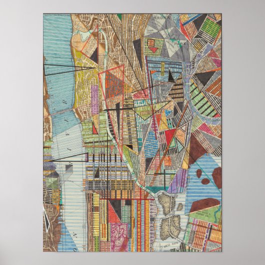 Moderne Karte von New York I 2 Poster (Vorne)