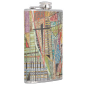 Moderne Karte von New York I Flachmann (Rechts)