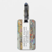 Moderne Karte von New York I Gepäckanhänger (Rückseite vertikal)