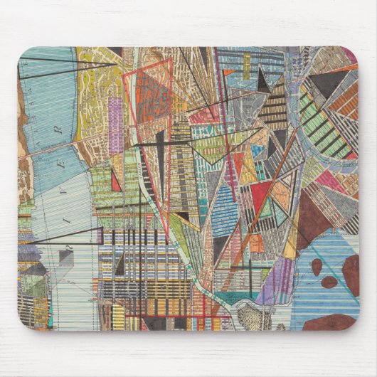 Moderne Karte von New York I Mousepad (Vorne)