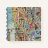 Moderne Karte von New York I Notizbuch (Vorderseite)