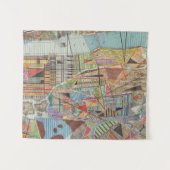 Moderne Karte von New York I Wandteppich (Vorderseite (Horizontal))