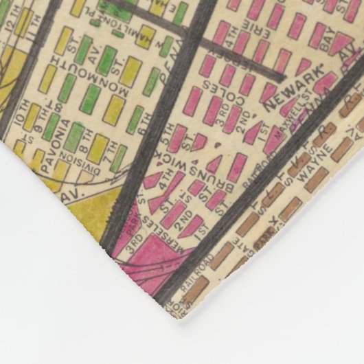 Moderne Karte von New York II Fleecedecke (Ecke)