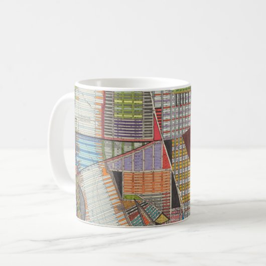 Moderne Karte von New York II Kaffeetasse (Vorderseite Links)