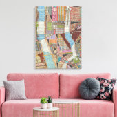Moderne Karte von New York II Leinwanddruck (Insitu (Wohnzimmer))