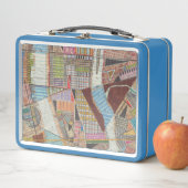 Moderne Karte von New York II Metall Lunch Box (Beispiel)