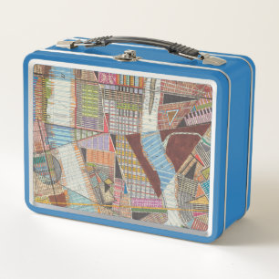 Moderne Karte von New York II Metall Lunch Box