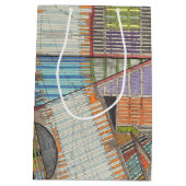 Moderne Karte von New York II Mittlere Geschenktüte (Rückseite)