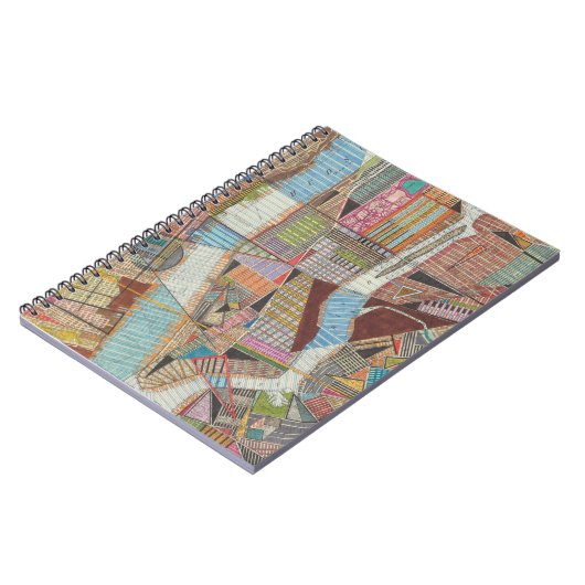 Moderne Karte von New York II Notizblock (Linke Seite)