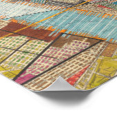 Moderne Karte von New York II Poster (Ecke)