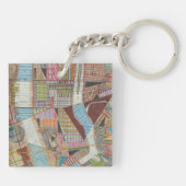 Moderne Karte von New York II Schlüsselanhänger (Rückseite)