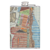 Moderne Karte von New York III Flachmann (Rückseite)