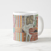 Moderne Karte von New York III Jumbo-Tasse (Vorderseite Rechts)