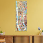 Moderne Karte von New York III Leinwanddruck (Insitu (Wohnzimmer))