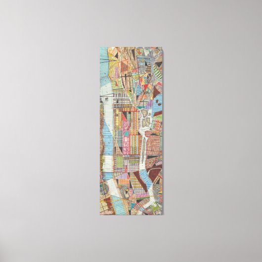 Moderne Karte von New York III Leinwanddruck (Vorderseite)