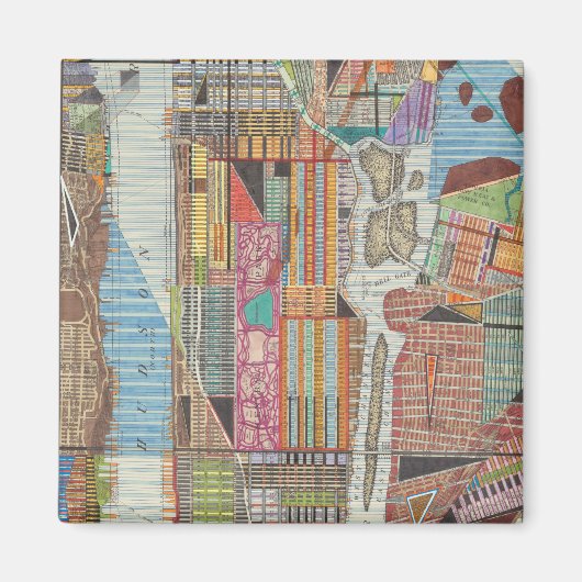 Moderne Karte von New York III Magnet (Vorne)