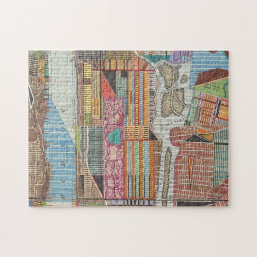 Moderne Karte von New York III Puzzle (Horizontal)