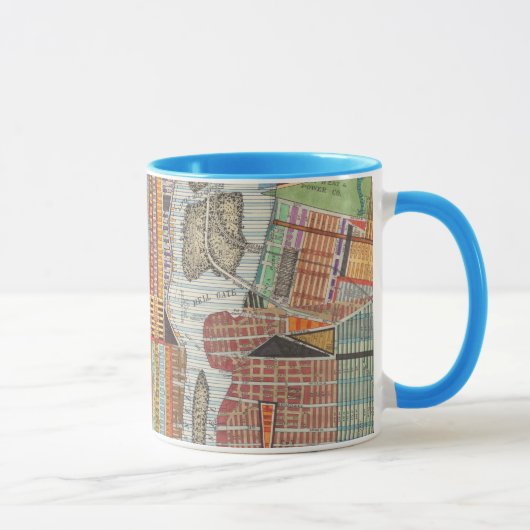 Moderne Karte von New York III Tasse (Rechts)