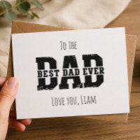 Moderne Karte zum Vatertag: Bester Vater überhaupt