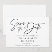 Moderne Karte zur Hochzeitseinladung (Vorne/Hinten)