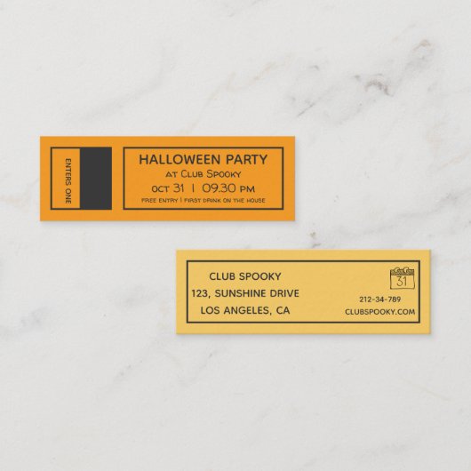 Moderne Karten der Halloween-Partyeinladung (Vorne/Hinten)