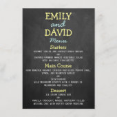 Moderne Karten für Hochzeitsmenüs (Vorderseite)